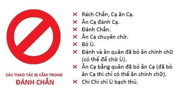 Thao tác cấm trong chắn Thao tác cấm trong chắn